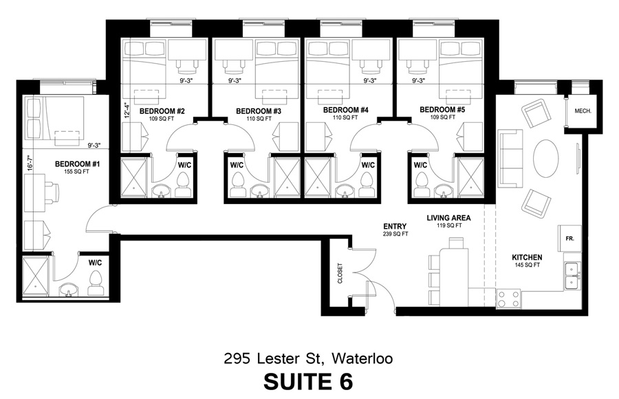 295 Lester Street - Suite #6 Layout